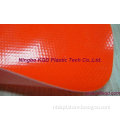 FR Shiny PVC Fluorescent Orange Fabric Traffic Warning Material
